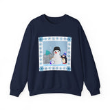 Elephant-Penguin Holiday Crewneck Sweatshirt