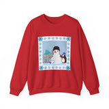 Elephant-Penguin Holiday Crewneck Sweatshirt